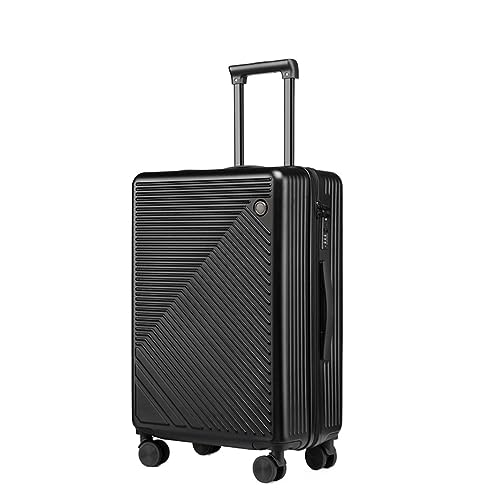 IRYZE Koffer Reisekoffer 20 Zoll Leichtes Hardside-4-Rad-Spinner-Reisegepäck, Geschäftsgepäck Für Damen Trolley Boardcase (Color : Siyah, Size : 20inch) von IRYZE