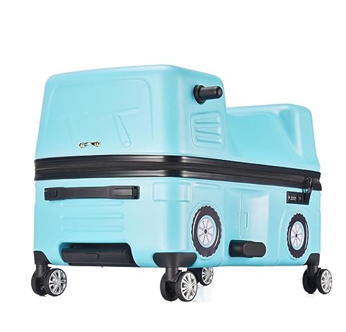 IRYZE Koffer Reisekoffer Kreative Reitkoffer Tragbares Gepäck Jungen Und Mädchen Reisen Harter Koffer Trolley Boardcase (Color : Blue, Size : 24inch) von IRYZE