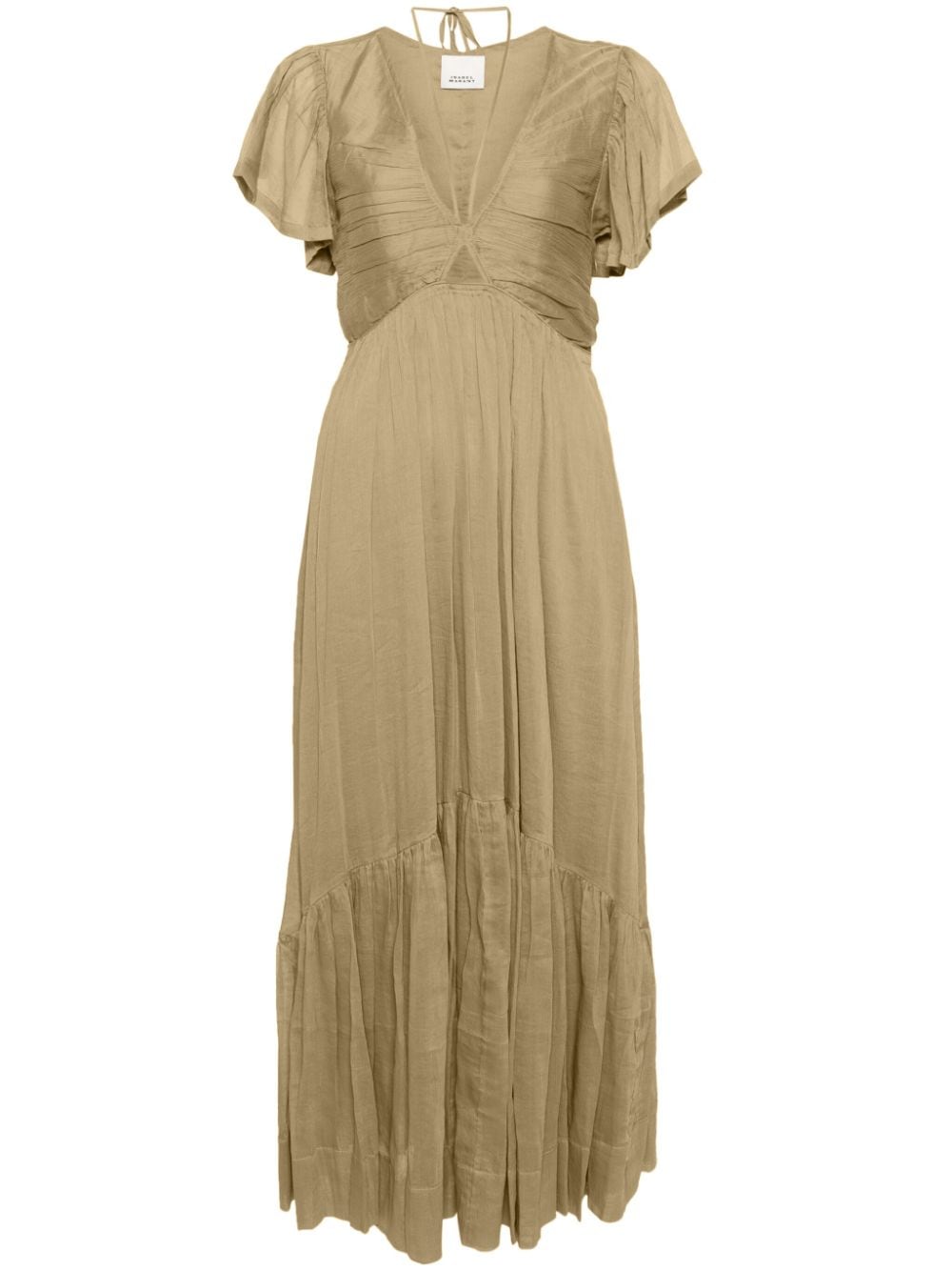 ISABEL MARANT Agathe crepe maxi dress - Grün von ISABEL MARANT