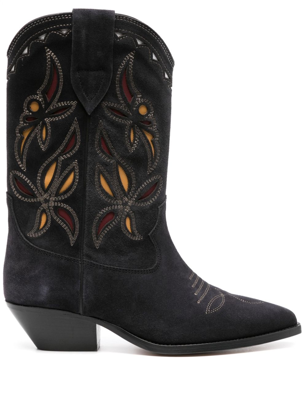 ISABEL MARANT Duerto Wildlederstiefel mit kubanischem Absatz - Blau von ISABEL MARANT