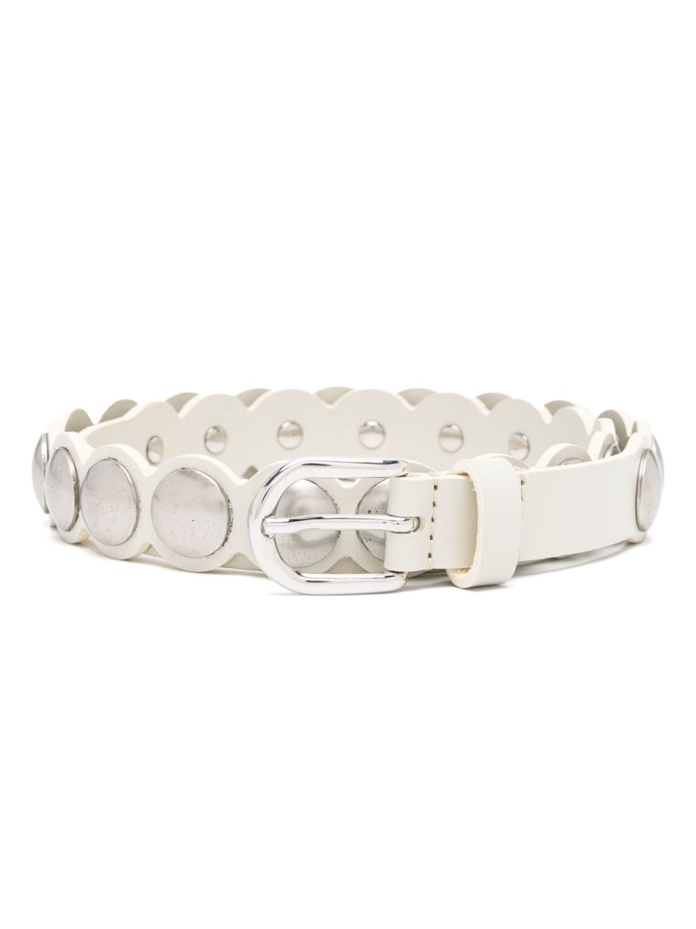 ISABEL MARANT Giavi studded leather belt - Grau von ISABEL MARANT