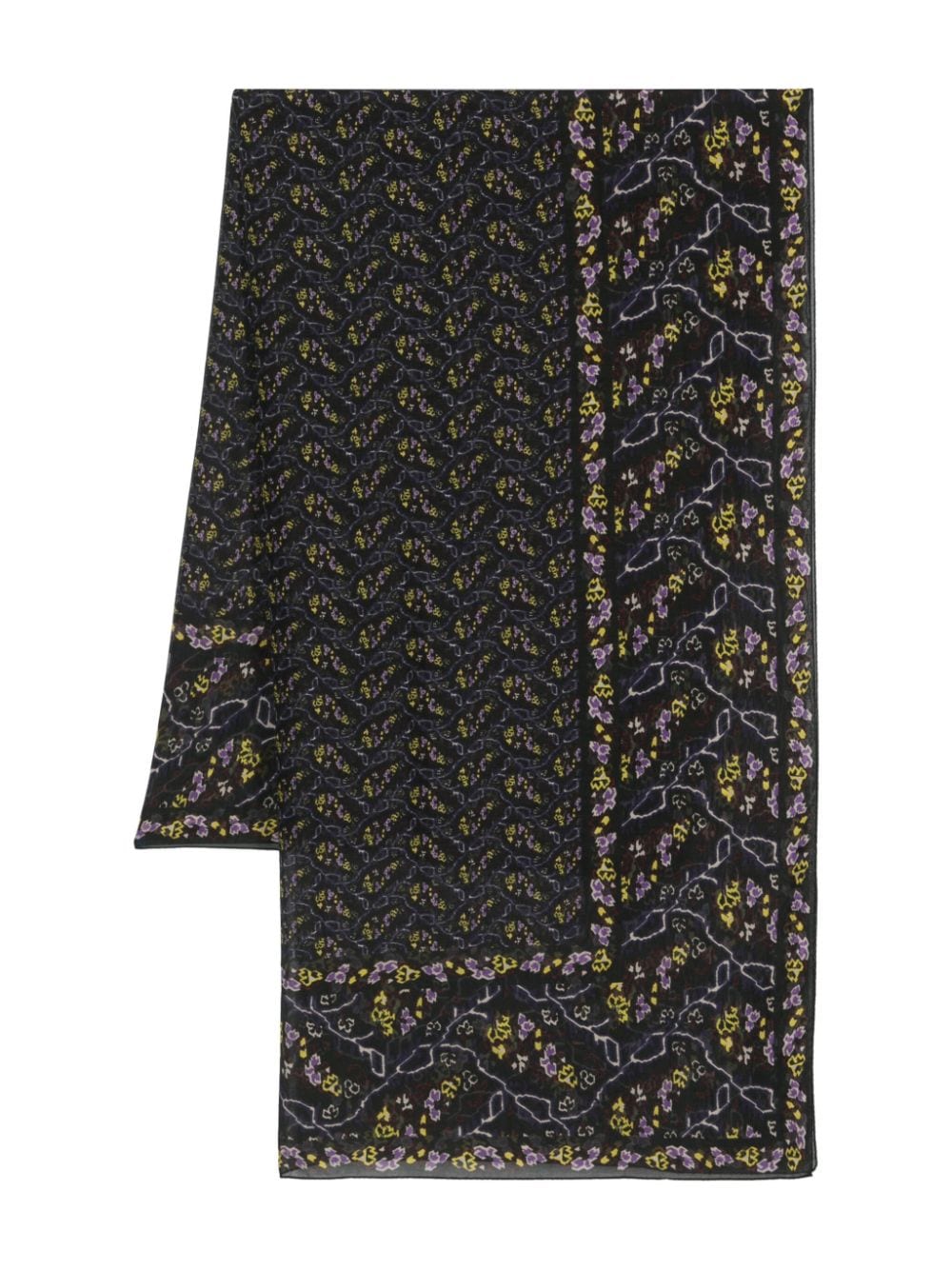 ISABEL MARANT Luana Schal mit abstraktem Print - Schwarz von ISABEL MARANT