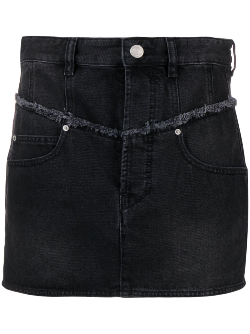 ISABEL MARANT Ausgefranster Jeans-Minirock - Schwarz von ISABEL MARANT