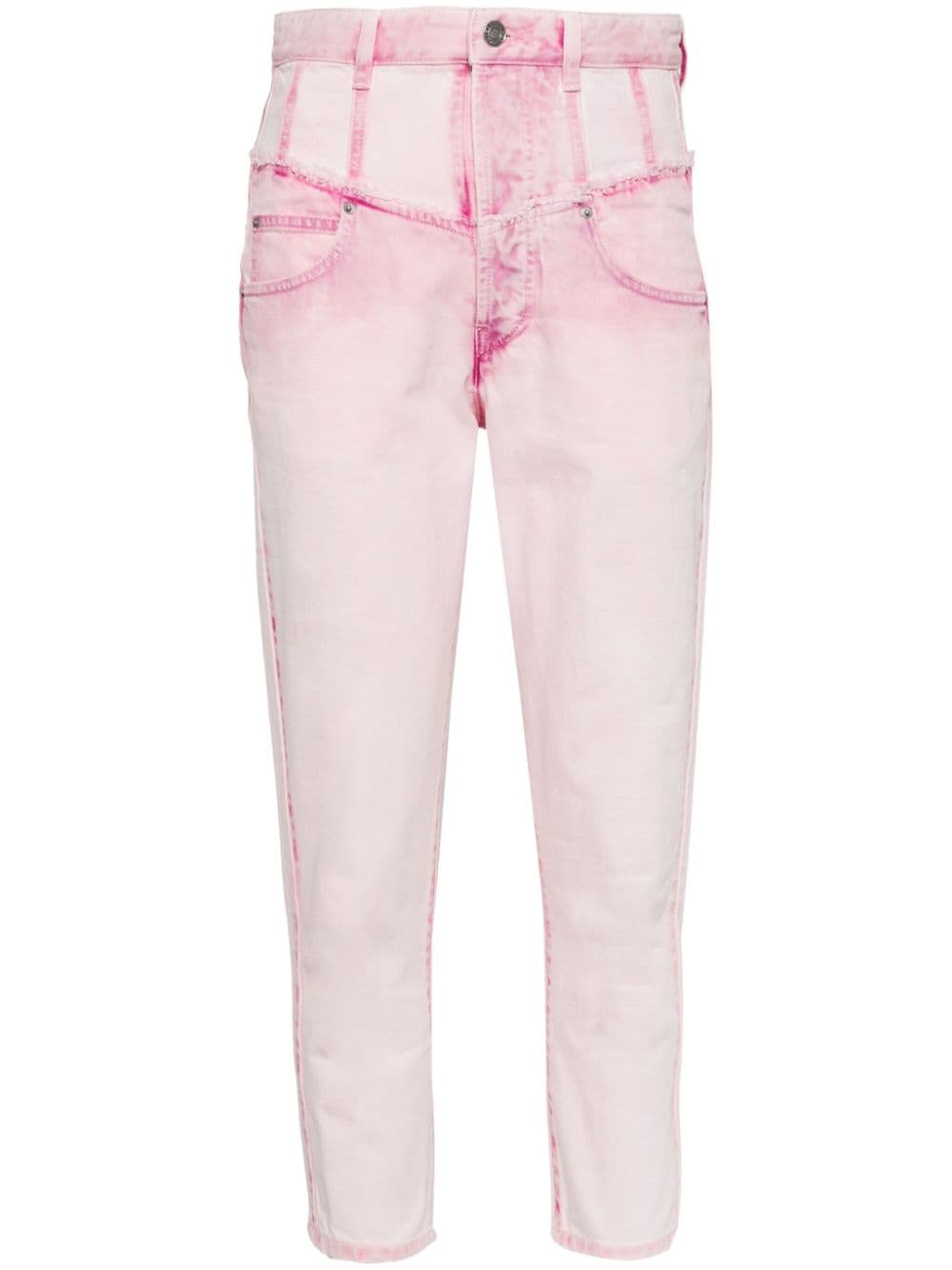 ISABEL MARANT Oliviani Cropped-Jeans mit hohem Bund - Rosa von ISABEL MARANT