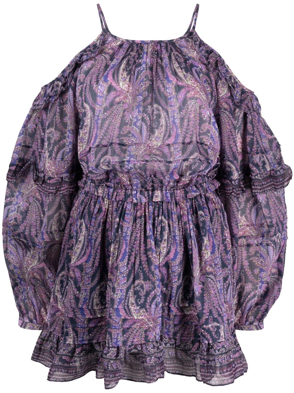 ISABEL MARANT Schulterfreies Kleid mit Paisley-Print - Violett von ISABEL MARANT