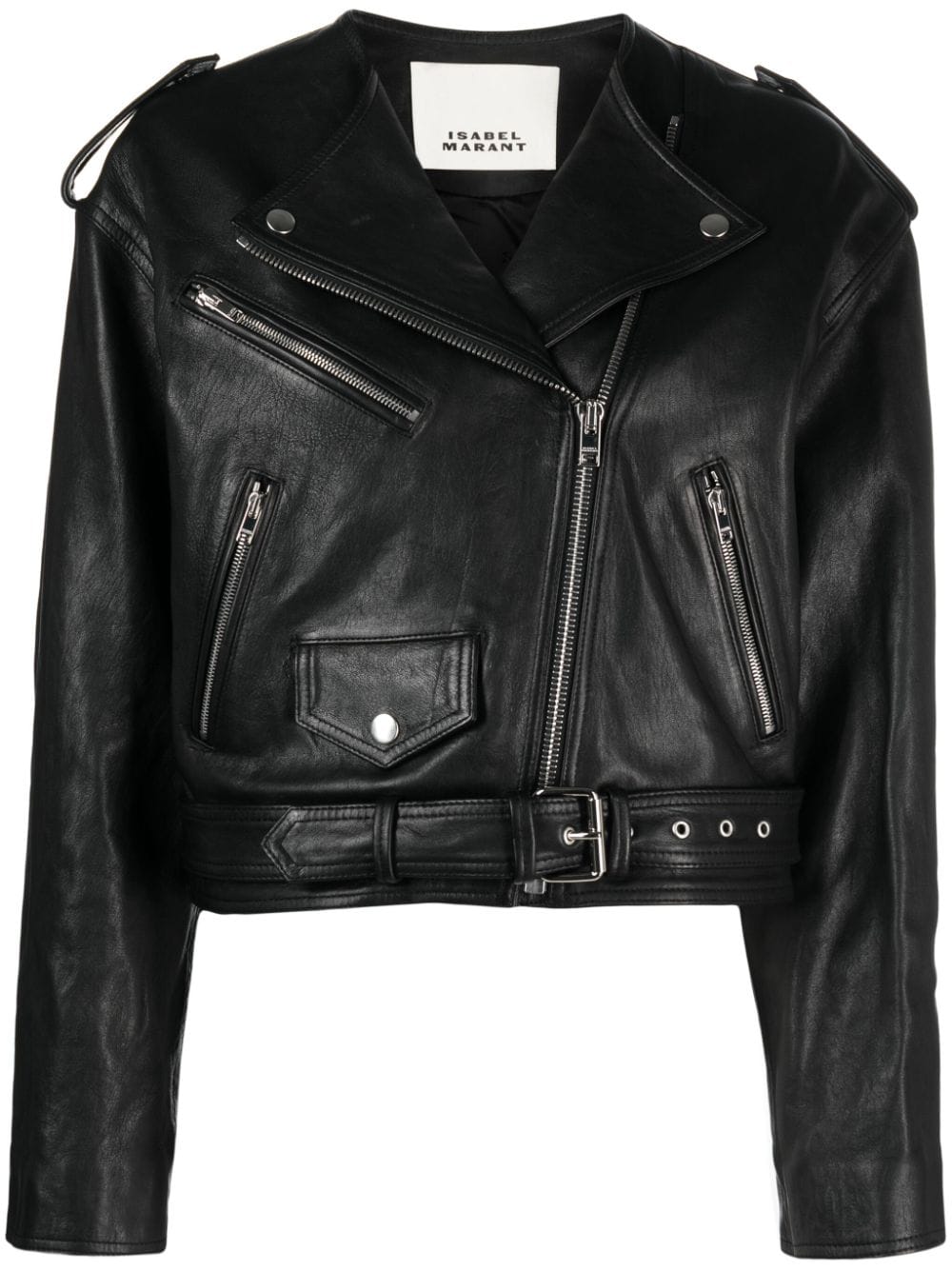 ISABEL MARANT Cropped-Jacke aus Leder - Schwarz von ISABEL MARANT