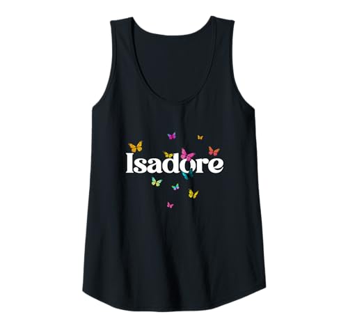 Damen Isadore - Schöner Mädchen Name mit bunten Schmetterlingen Tank Top Damen Isadore - Schöner Mädchen Name mit bunten Schmetterlingen Tank Top von ISADORE Tochter Enkel Geburtstag Geschenkideen