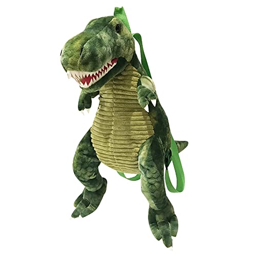 3D Dinosaurier Rucksack Kuscheltier Kinder Niedlichen Tier Rucksack Tyrannosaurus Rex Plüsch Kinderrucksack Kleinkind Dinosaurier Tasche Cartoon Plüschrucksack für Mädchen Jungen Kreative Geschenke von ISAKEN