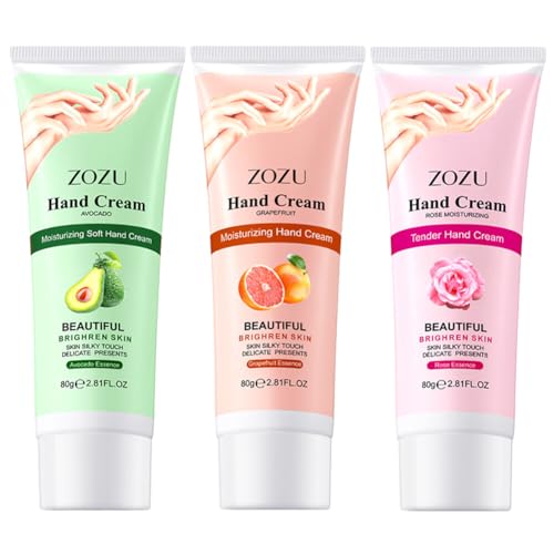 ISAKEN 3 Pack Handcreme Set, Pflanzenduft Handlotion Muttertag Weihnachten Geburtstagsgeschenke, Extra Feuchtigkeitsspendende Creme Strumpffüller für Frauen Mutter Freundin Frau von ISAKEN