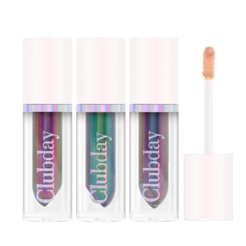 ISAKEN 3 Stück Flüssiges Glitter Lidschatten Make-up Set Metallic Liquid Lidschatten Mehrfarbiger Shifter Wasserdichtes Multichrome Pigment Make-up Geschenk von ISAKEN