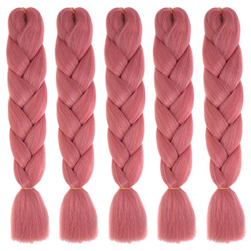 ISAKEN 5 Stück Hair Jumbo Flechten Hair Extensions, Braids Extensions Jumbo Braids Kunsthaar Haar Flechten Extensions Für Frauen Mädchen Crochet Twist Flechten Haar von ISAKEN