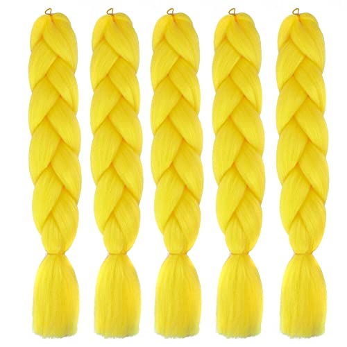 ISAKEN 5 Stück Hair Jumbo Flechten Hair Extensions, Braids Extensions Jumbo Braids Kunsthaar Haar Flechten Extensions Für Frauen Mädchen Crochet Twist Flechten Haar von ISAKEN