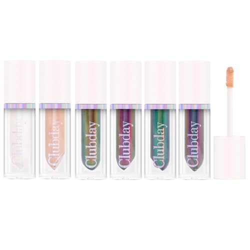 ISAKEN 6 Stück Flüssiges Glitter Lidschatten Make-up Set Metallic Liquid Lidschatten Mehrfarbiger Shifter Wasserdichtes Multichrome Pigment Make-up Geschenk von ISAKEN