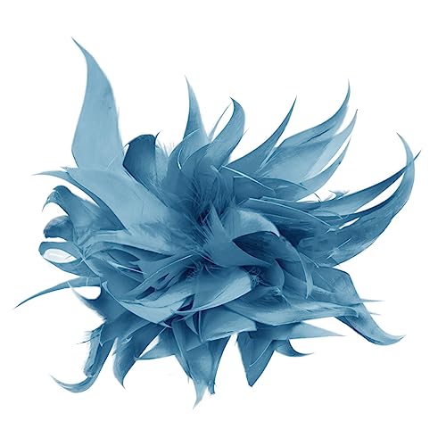 ISAKEN Feder Brosche für Frauen Mädchen, Ansteckbrosche Damen Federbrosche Tracht Haarnadeln Hochzeit Hut Haar Klipp Brosche Pin Strauß Manschette zum Karneval Cosplay Party von ISAKEN