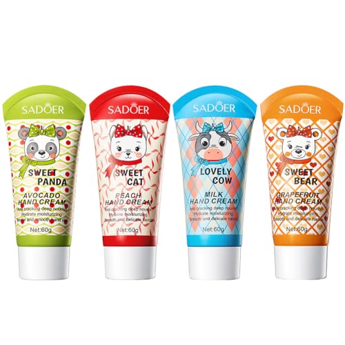 ISAKEN Handcreme Set, 4 Stück Parfümierte Feuchtigkeitsspendend Handcreme Fußcreme, Geschenkset für Frauen Männer, Körpercreme Geschenkset für Muttertag Weihnachten Geburtstagsgeschenke von ISAKEN