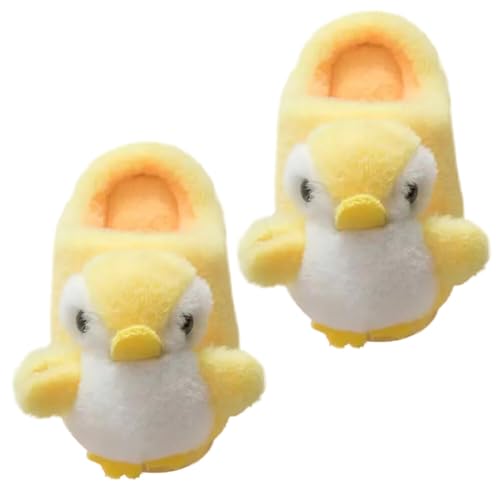 ISAKEN Hausschuhe Kinder Jungen Mädchen Winter Wärme Indoor Tierpantoffel Kinderhausschuhe Rutschfest Cartoon Pinguin Slippers Kleinkinder Tierhausschuhe Flauschige Winter Hausschuhe von ISAKEN