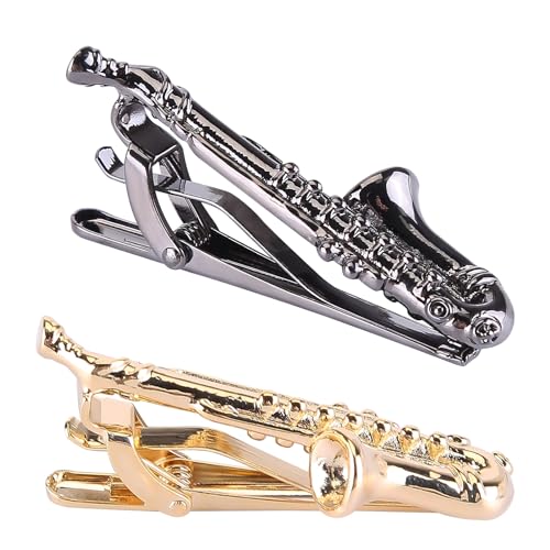 ISAKEN Herren Krawattennadel Kunstvoll Strukturiert Männer Krawattenklammer Klassische Dünn Tie Clip Für Valentinstag, Weihnachten, Jubiläum, Party, Meeting, Dating, Hochzeit, Alltagskleidung von ISAKEN