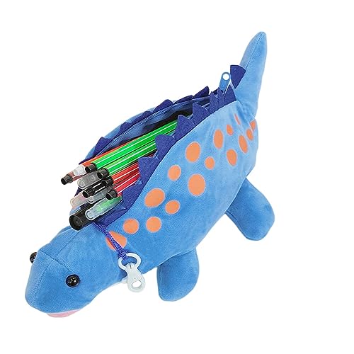 ISAKEN Kinder Federmäppchen Niedliches Dinosaurier Federtasche Stift Tasche Make-Up Pouch Kosmetiktasche Mädchen Jungen Federtasche Mäppchen Pencil Case für Student Schule Büro von ISAKEN