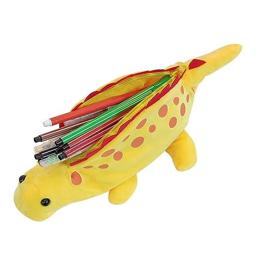 ISAKEN Kinder Federmäppchen Niedliches Dinosaurier Federtasche Stift Tasche Make-Up Pouch Kosmetiktasche Mädchen Jungen Federtasche Mäppchen Pencil Case für Student Schule Büro von ISAKEN