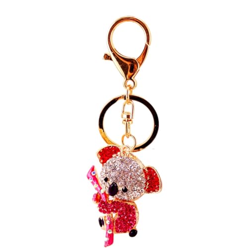 ISAKEN Koala Schlüsselring Kristall Strass Geldbörse Charms Zirkonia Schlüsselanhänger Frauen Bling Schlüsselbund Autoschlüssel Handtasche Charme für Frauen Hangbag Geldbörse Freunde von ISAKEN
