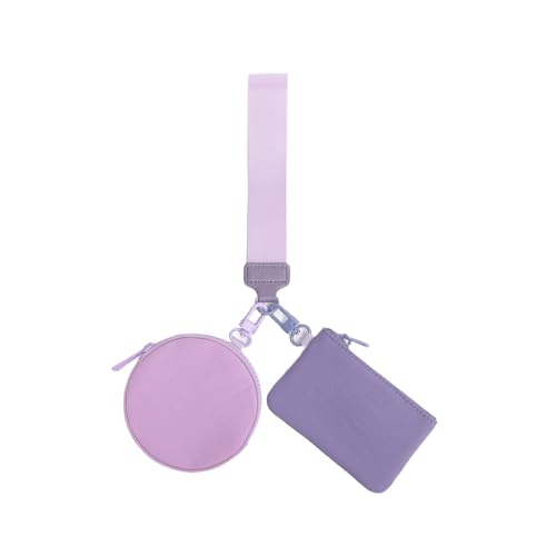 ISAKEN Lagerung Armband Tasche, Mini Bankkarten Münz Organizer Tragbare Einfache Handgelenkstasche Coin Purse mit Reißverschluss Anti Verlorene Ausweistasche für das Einkaufen auf Reisen von ISAKEN