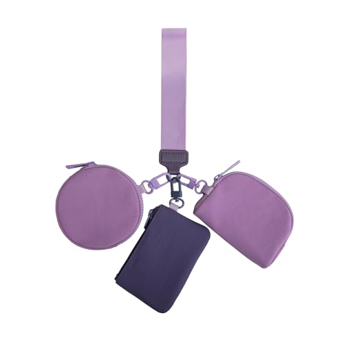 ISAKEN Lagerung Armband Tasche, Tragbares Einfaches Handgelenk Portemonnaie 3 in 1 Multifunktion Organiser Tasche Coin Purse mit Reißverschluss für das Einkaufen auf Reisen von ISAKEN