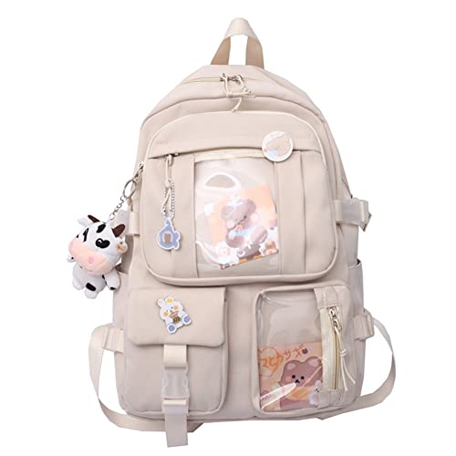 ISAKEN Mädchen Rucksäcke, Leichter Schulrucksack Unisex Kinder Mädchen Rucksack Schultasche Teenager Erwachsene Damen Herren Schulrucksack Freizeit Daypacks Bookbag von ISAKEN