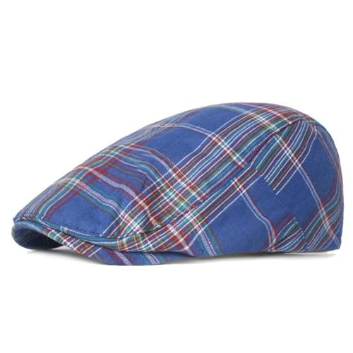 ISAKEN Schiebermütze Barret Flat Cap Herren Damen Tellermütze Klassische 1920 Stil Flatcap Newsboy Cap Verstellbar Baumwolle Vintage Freizeit Barett Traditionelle Hut Kostüm Accessoires von ISAKEN