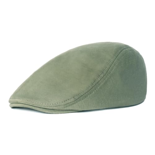 ISAKEN Schiebermütze Herren Barret Flat Cap Schirmmütze Verstellbar Baumwolle Flache Kappe Vintage Freizeit Frühling Sommer Cap Schirmmütze Vielseitig Einsetzbar Baseballkappe von ISAKEN