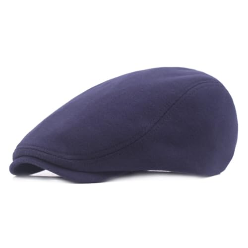 ISAKEN Schiebermütze Herren Barret Flat Cap Schirmmütze Verstellbar Baumwolle Flache Kappe Vintage Freizeit Frühling Sommer Cap Schirmmütze Vielseitig Einsetzbar Baseballkappe von ISAKEN