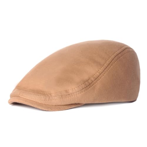 ISAKEN Schiebermütze Herren Barret Flat Cap Schirmmütze Verstellbar Baumwolle Flache Kappe Vintage Freizeit Frühling Sommer Cap Schirmmütze Vielseitig Einsetzbar Baseballkappe von ISAKEN