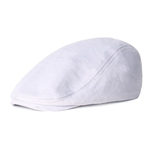 ISAKEN Schiebermütze Herren Barret Flat Cap Schirmmütze Verstellbar Baumwolle Flache Kappe Vintage Freizeit Frühling Sommer Cap Schirmmütze Vielseitig Einsetzbar Baseballkappe von ISAKEN