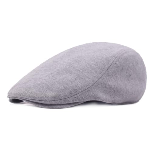 ISAKEN Schiebermütze Herren Barret Flat Cap Schirmmütze Verstellbar Baumwolle Flache Kappe Vintage Freizeit Frühling Sommer Cap Schirmmütze Vielseitig Einsetzbar Baseballkappe von ISAKEN