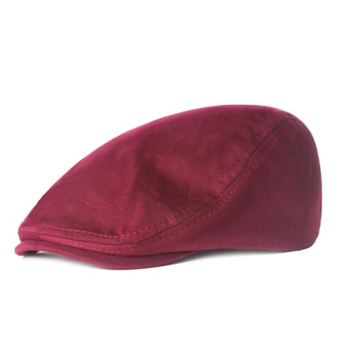 ISAKEN Schiebermütze Herren Barret Flat Cap Schirmmütze Verstellbar Baumwolle Flache Kappe Vintage Freizeit Frühling Sommer Cap Schirmmütze Vielseitig Einsetzbar Baseballkappe von ISAKEN