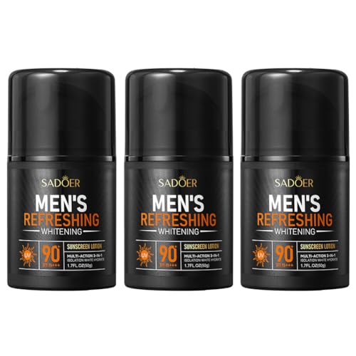 ISAKEN Sun Protection Sonnencreme LSF 90 für Herren, Wasserfester Sonnenschutz Creme für Schutz vor UVA- & UVB-Strahlung, Anti-Aging Gesicht Sonnenschutz Milch 50ml von ISAKEN