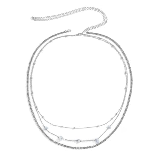 ISAKEN Taillenkette Damen Gürtel Mode Kettengürtel Körper Bauch Taille Gürtel Legierung Taille Gürtel Kettengürtel Geschichtet Belly Waist Chain Bikini Sommer Strand Körperschmuck für Kleid Jeans von ISAKEN