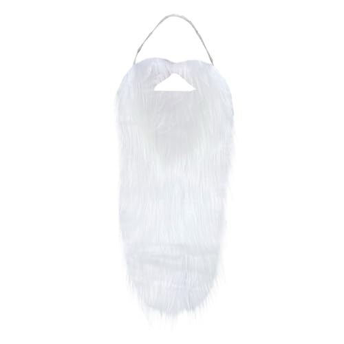 ISAKEN künstlicher Bärte, Falscher Langer Bart Männer Schnurrhaaren Großer Bart Künstlicher Schnurrbart Lustige Gefälschte Schnurrbart für Auftritte Maskerade Gesichtsrequisiten von ISAKEN