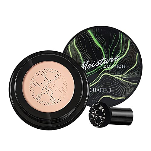 Mushroom Air Cushion Foundation BB Creme, CC Creme Flüssige Grundierung Make up Concealer Foundation, Feuchtigkeitsspendende Concealer Make-up-Basis Grundierung,Moisturizing Brightening, für alle Haut von ISAKEN