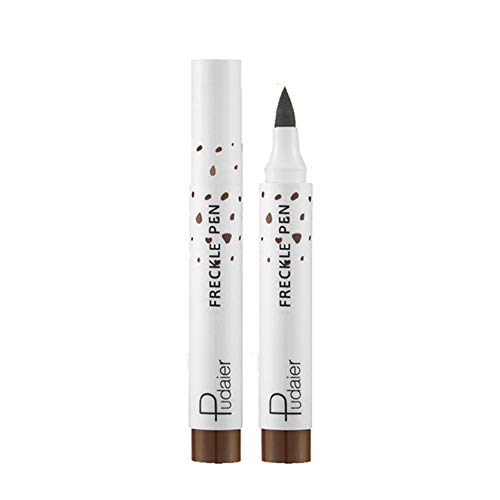 Natürlicher Freckle Pen, Faux-Sommersprossenstift Punktfleckstift, Faux Freckles Makeup Pen Dot Spot Pen, Wasserdicht, Langlebig, Braun Sommersprossen Stift Make Up Stift für Damen Frauen,Dunkelbraun von ISAKEN