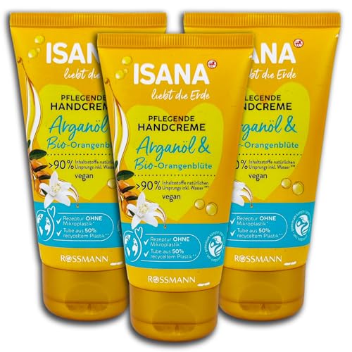 3 er Pack ISANA liebt die Erde Handcreme Arganöl 3 x 75 ml von ISANA MED