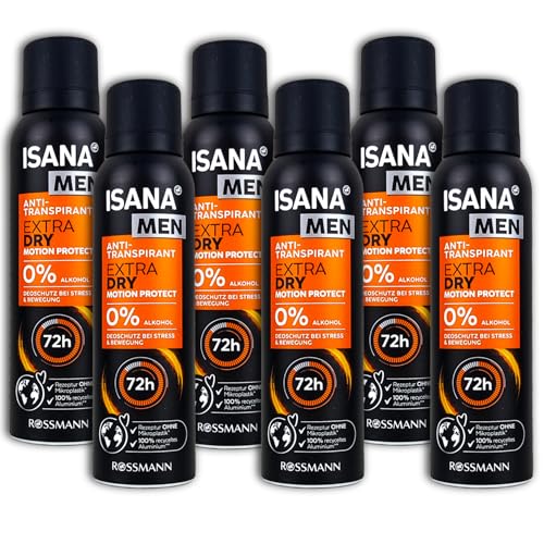 6 er Pack ISANA MEN Anti-Transpirant Extra Dry Motion Protect 6 x 150 ml von ISANA MED