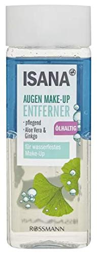Augen Make-Up Entferner ölhaltig - Für Wasserfestes Make-Up - Mit Aloe Vera und Ginkgo - Pflegend - 100 ml von ISANA MED