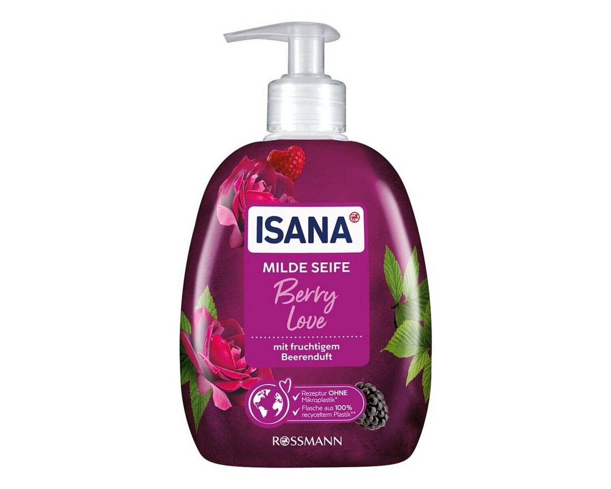 ISANA Flüssigseife Berry Love, mit Softpflege-Komplex und Pflegelipid, 500 ml von ISANA