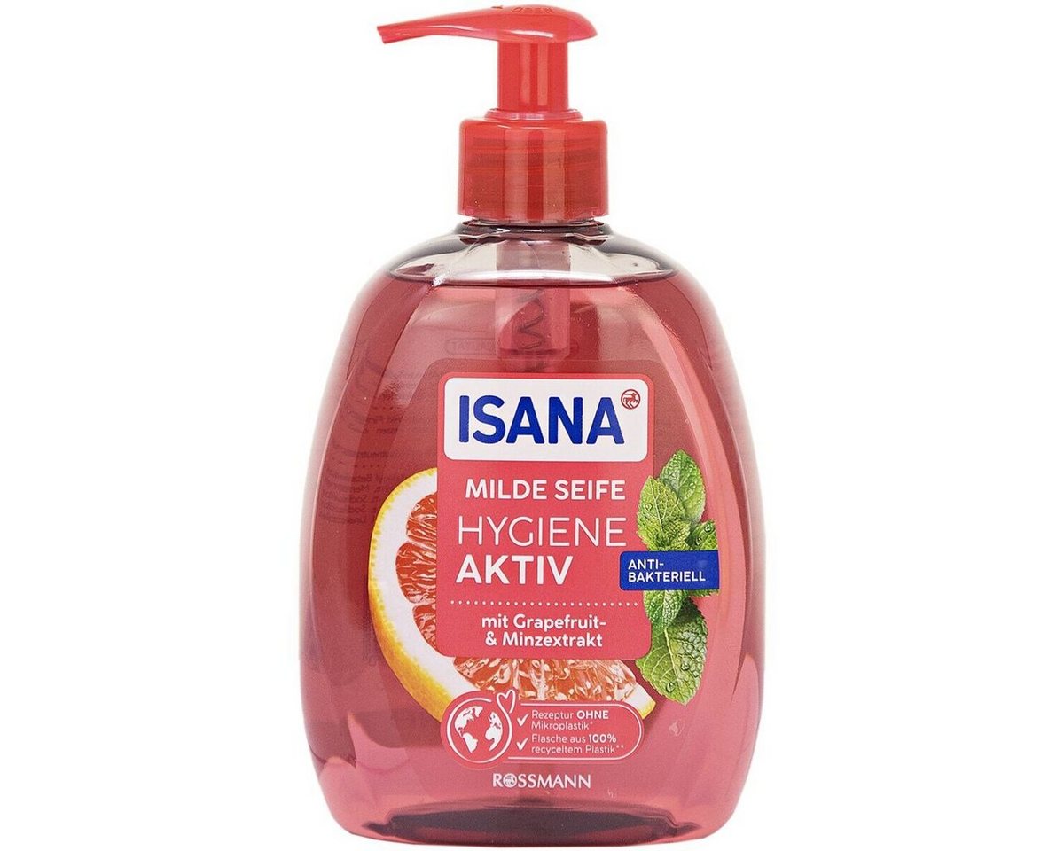 ISANA Flüssigseife Hygiene Aktiv (Grapefruit & Minze), 500 ml von ISANA