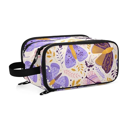 Blumen Blätter Zweige Abstrakt BohoTravel Kulturbeutel für Frauen Mädchen Männer Tragbare Wasserdichte Waschtasche Kosmetiktasche Make-up Fall, #15, Einheitsgröße, Beauty Case von ISAOA