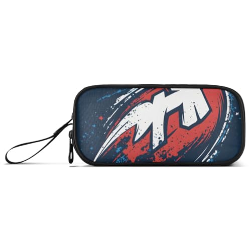 ISAOA American Football Federmäppchen mit großem Fassungsvermögen, 3 Fächer, tragbar, große Aufbewahrung, Federmäppchen für Teenager, Jungen, Mädchen, Erwachsene, Studenten, American Football von ISAOA