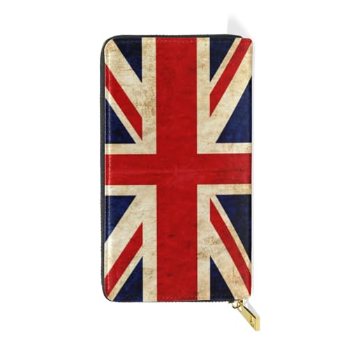 ISAOA Aquarell-Geldbörse mit Union-Jack-Motiv, multifunktionale Handtasche, Reißverschluss, Clutch, großes Fassungsvermögen, Kartenhalter, 19 cm, #01, Einheitsgröße, modisch von ISAOA