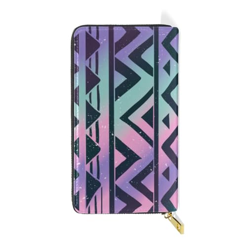 ISAOA Aztec Tribal Cosmic Geldbörse, multifunktionale Handtasche, Reißverschluss, Clutch, großes Fassungsvermögen, Kartenhalter, 19 cm, #01, Einheitsgröße, modisch von ISAOA