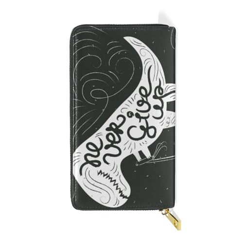 ISAOA Doodle süße Dinosaurier-Geldbörse, multifunktionale Handtasche, Reißverschluss, Clutch, großes Fassungsvermögen, Kartenhalter, 19 cm, #01, Einheitsgröße, modisch von ISAOA