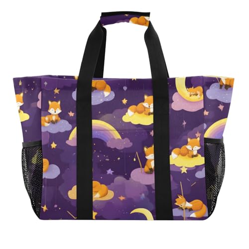 ISAOA Dreamy Fox Pattern Strandtasche für Damen, groß, wasserdicht, Strandtasche, Reisetasche, Pool, Yoga, Krankenschwester, Einkaufstasche ISAOA Dreamy Fox Pattern Strandtasche für Damen, groß, wasserdicht, Strandtasche, Reisetasche, Pool, Yoga, Krankenschwester, Einkaufstasche von ISAOA